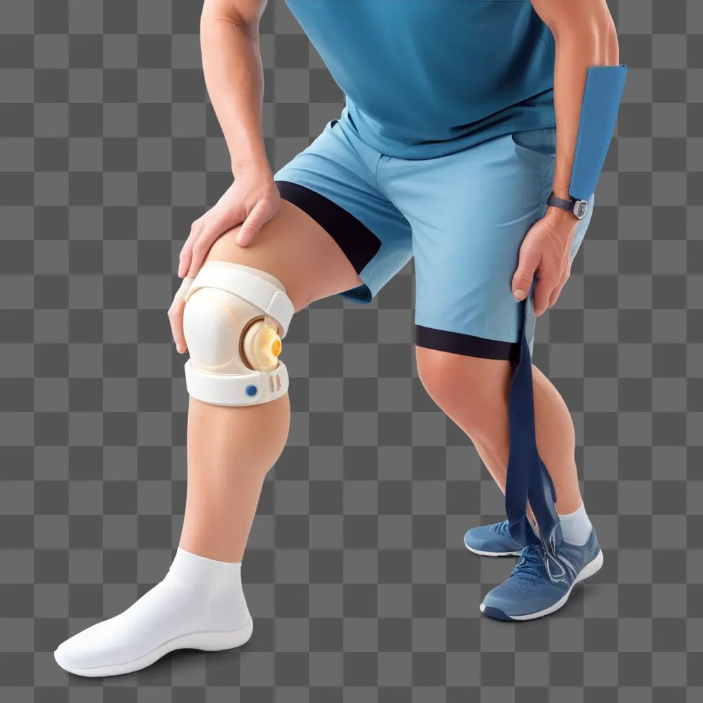 Knee replacement exercise with band