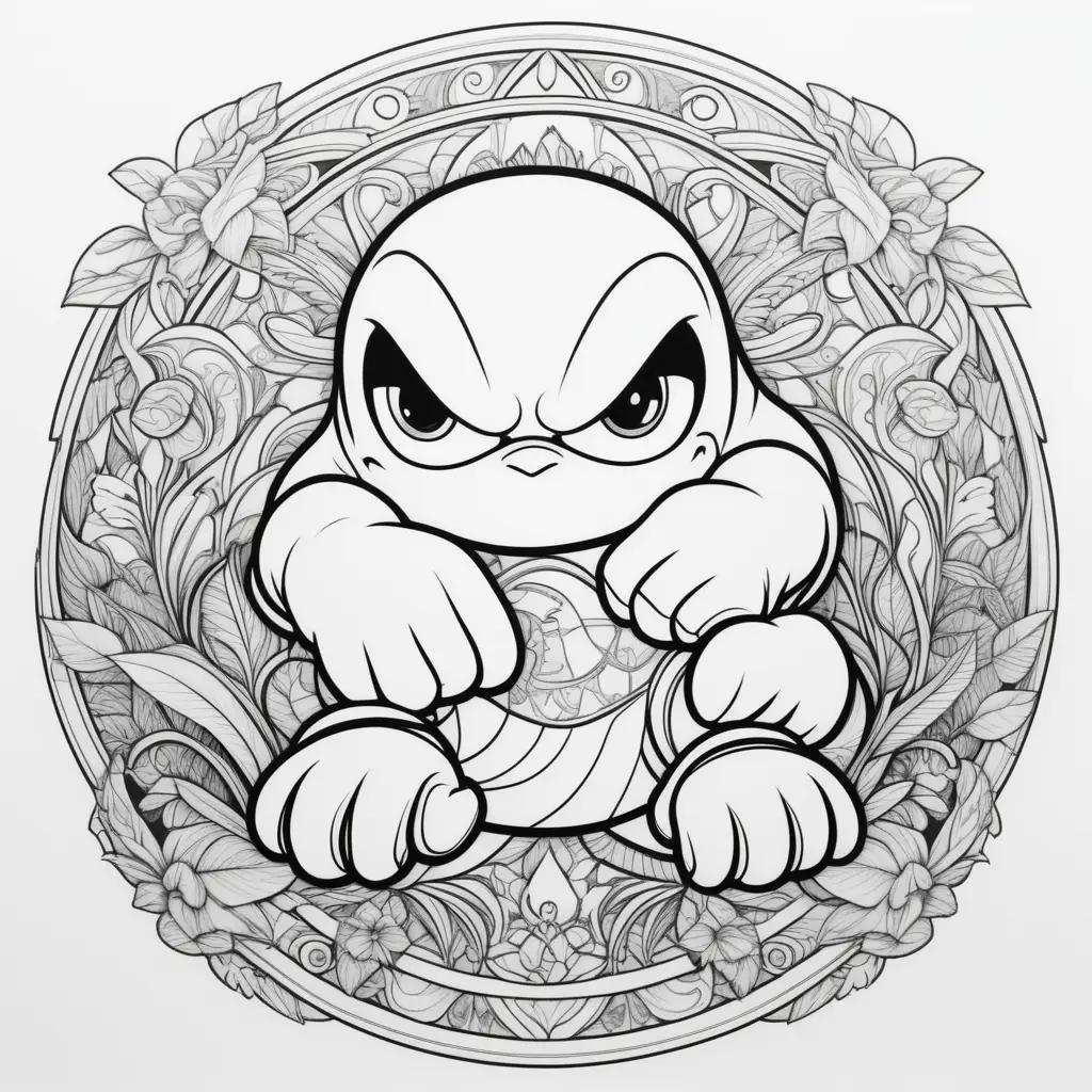 Knuckles coloring page for kids