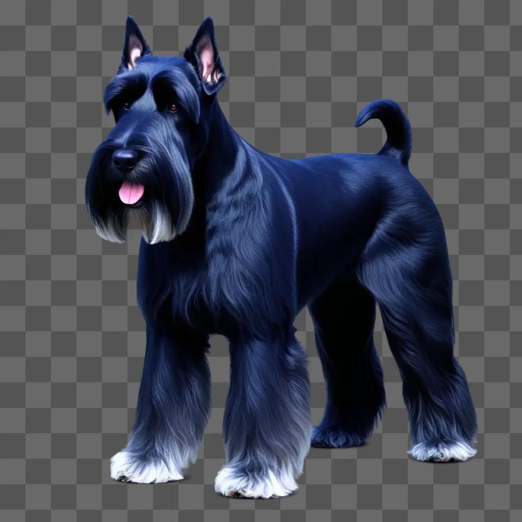 Large black salt and pepper giant schnauzer