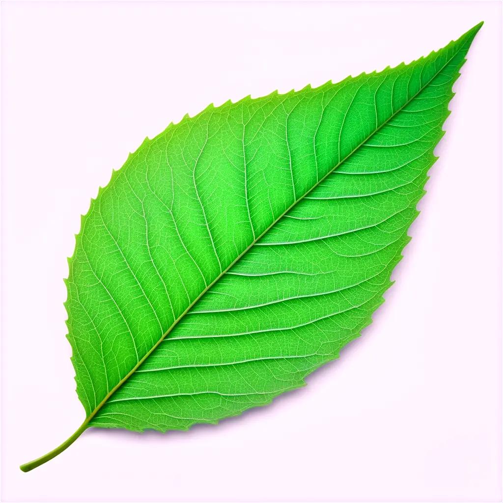 Leaf texture with a white background