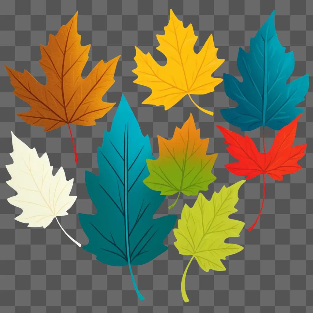 Leafy digital art design for clip art collection