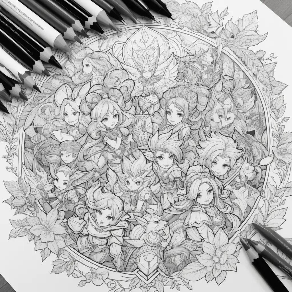 League of Legends Coloring Pages: A Round of Characters