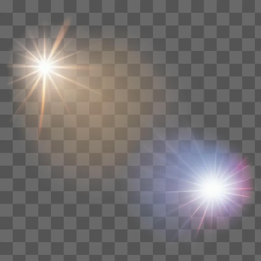 Lens flare over pink and blue circles