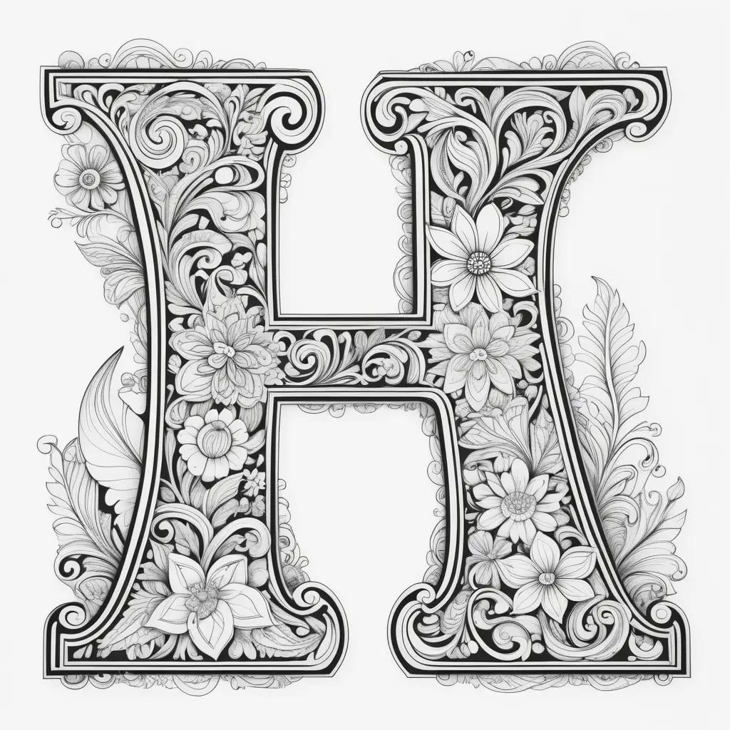 Letter A Coloring Page: A Handmade, Hand Drawn Letter A Coloring Page