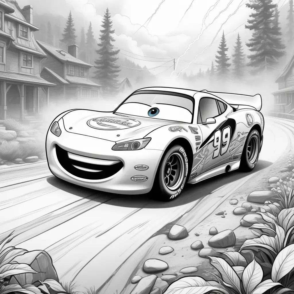 Lightning McQueen Coloring Page: A Cartoons