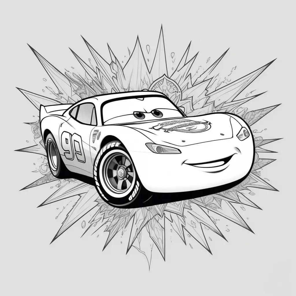 Lightning McQueen Coloring Pages: A Coloring Book for Kids