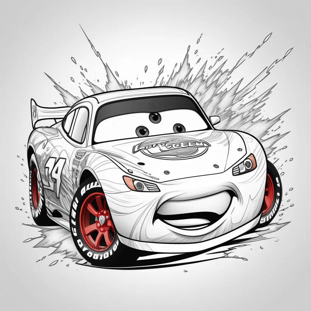 Lightning McQueen Coloring Pages: Cartoon Cars