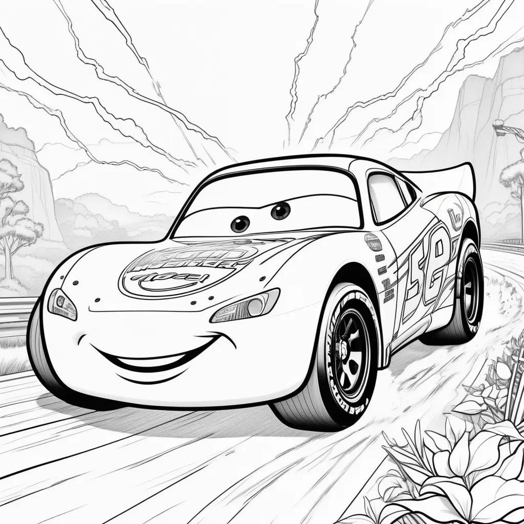 Lightning McQueen coloring page