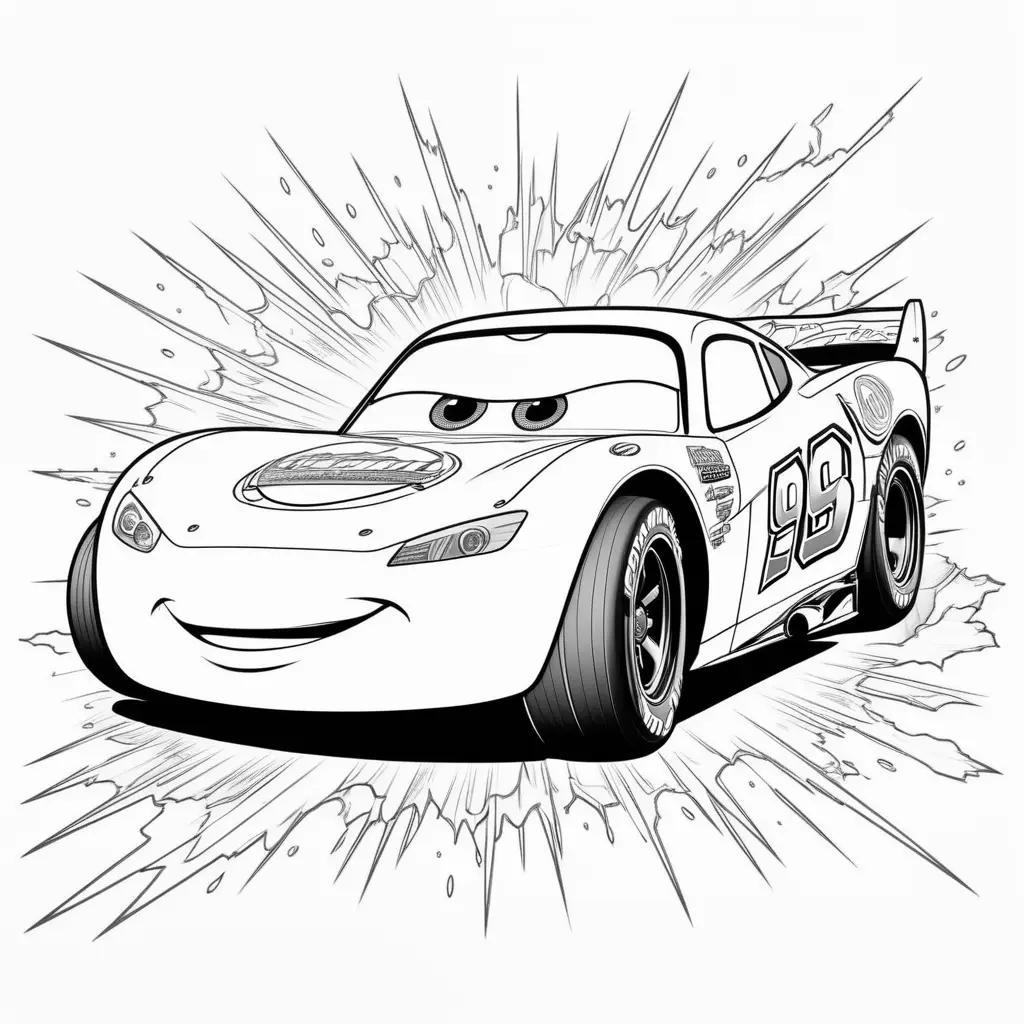 Lightning McQueen coloring pages for kids