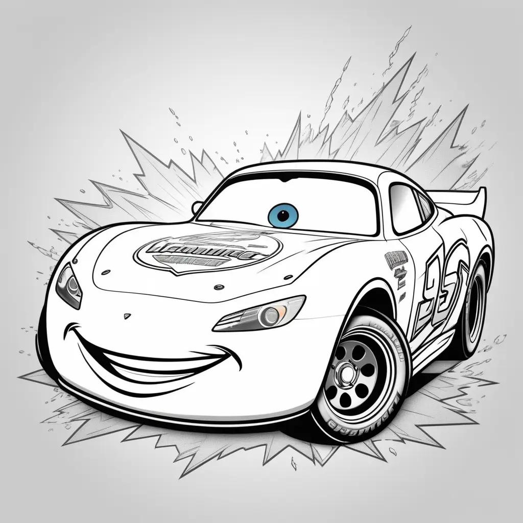 Lightning McQueen coloring pages for kids