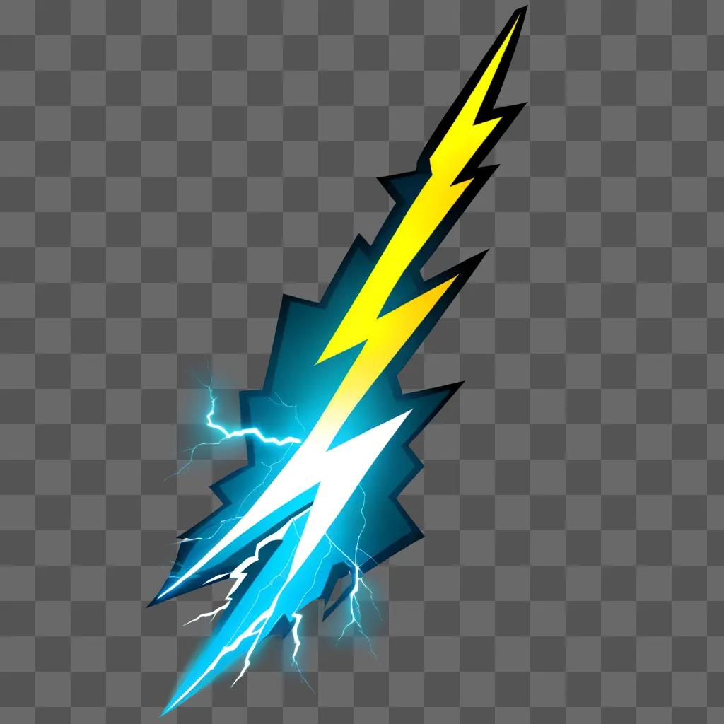 Lightning bolt clipart against a blue background