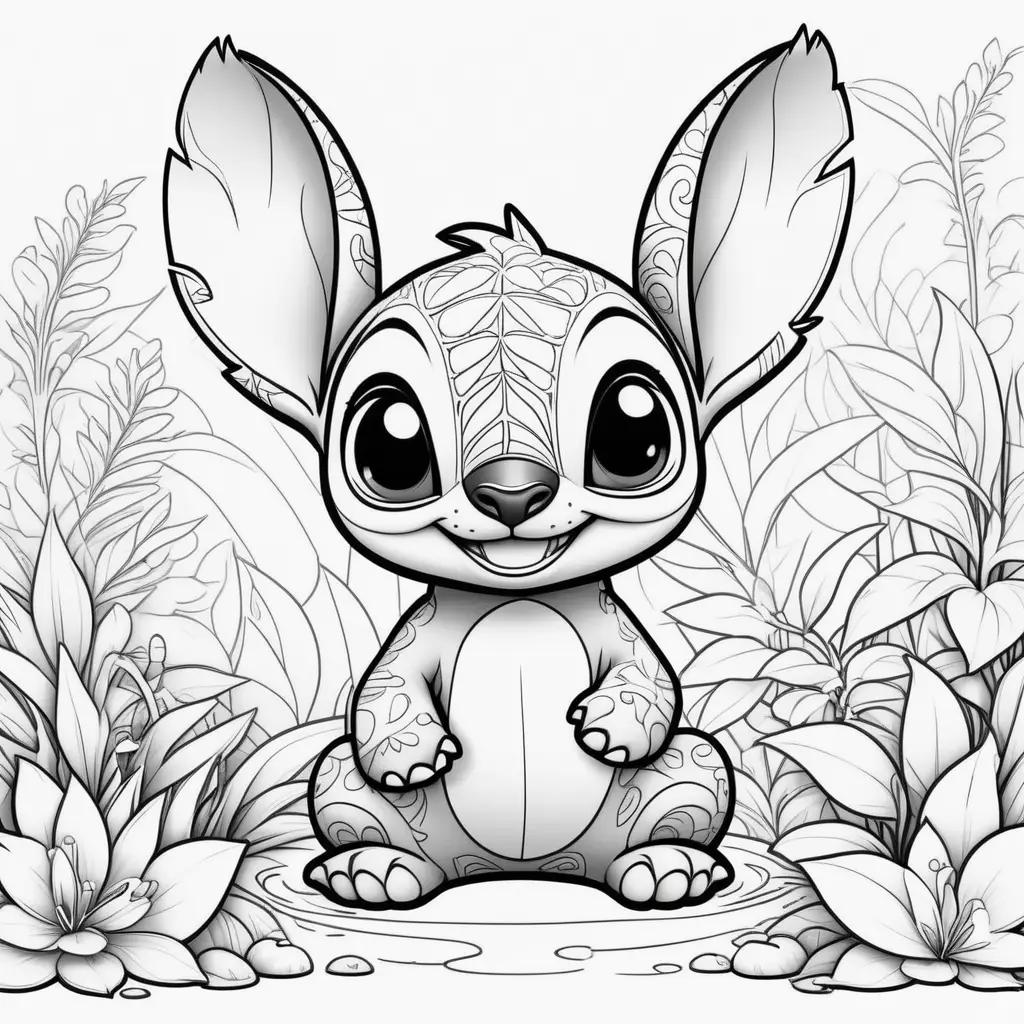 Lilo Stitch Coloring Pages: A cute cartoon with a unique design