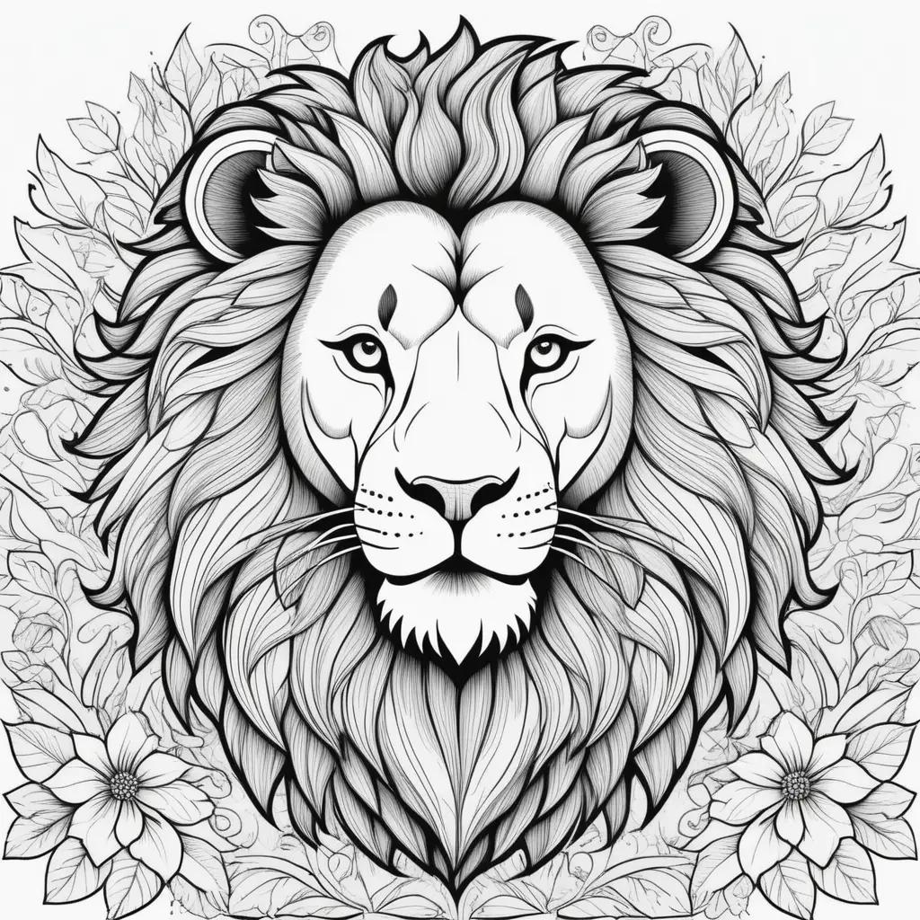 Lion Coloring Pages: A Royal Rampage