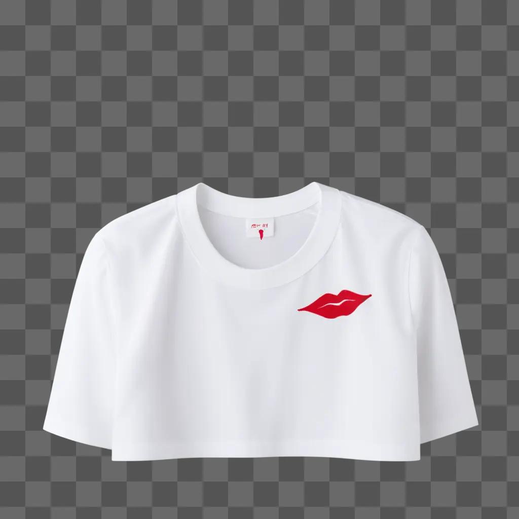 Lipstick stain on white shirt