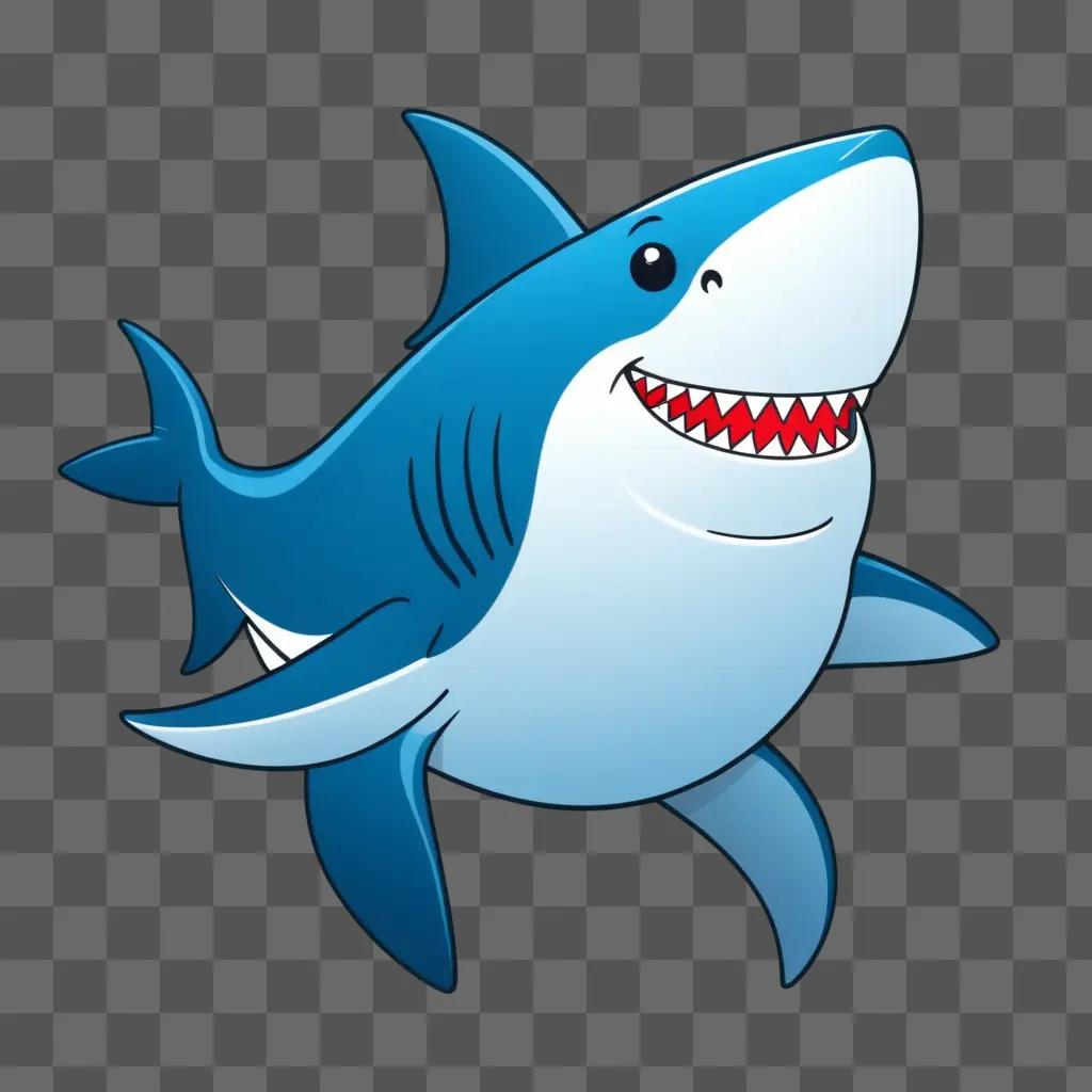 Little Blue Shark Drawing for Kids