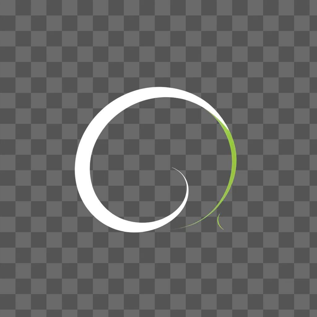 Logo free: a logo with a green curve and white outline