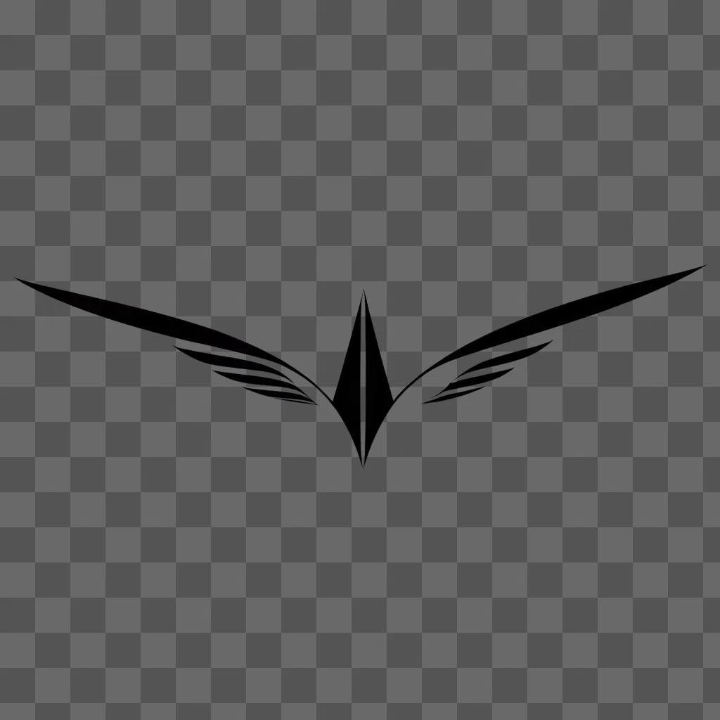 Logo free, black and white image with bird