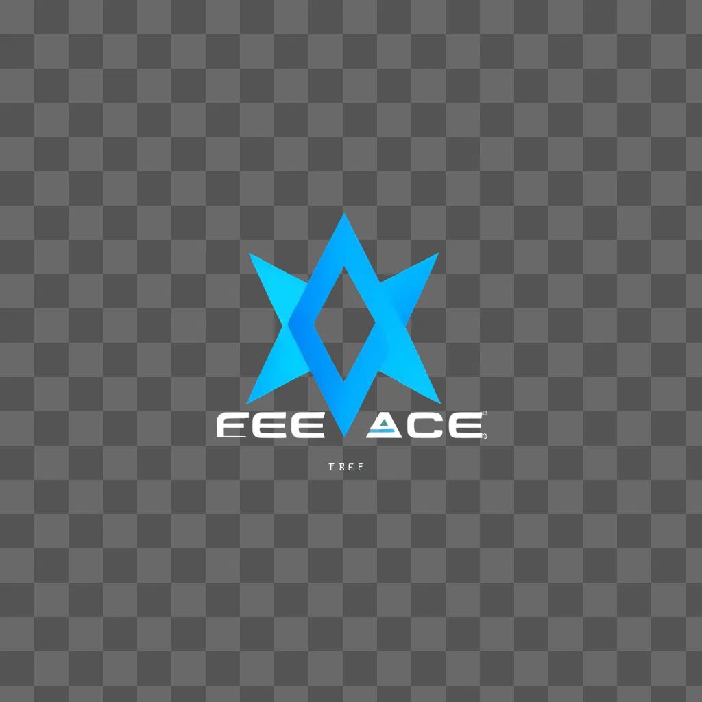 Logo free with blue background