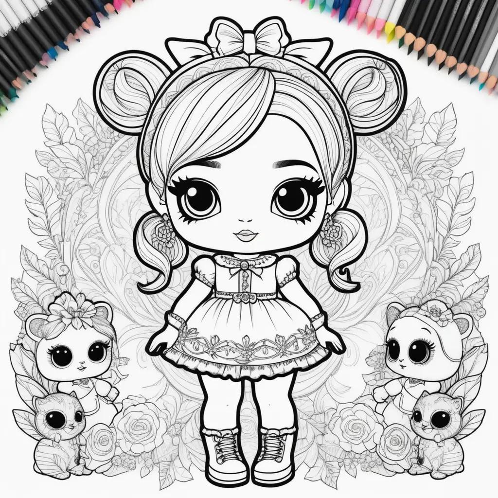 Lol dolls coloring pages for adults and kids