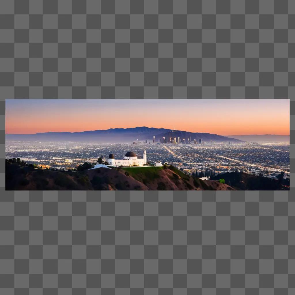 Los Angeles cityscape at dusk