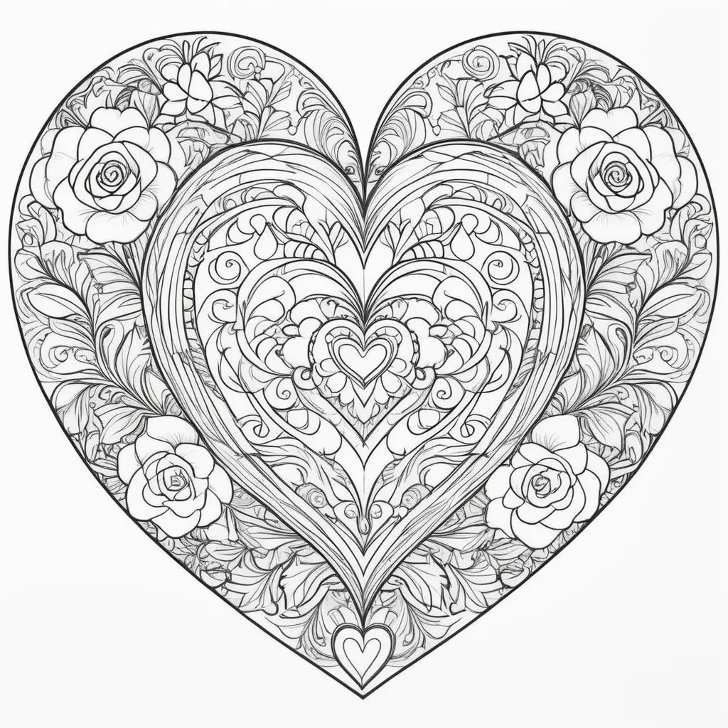 Love Heart Coloring Page