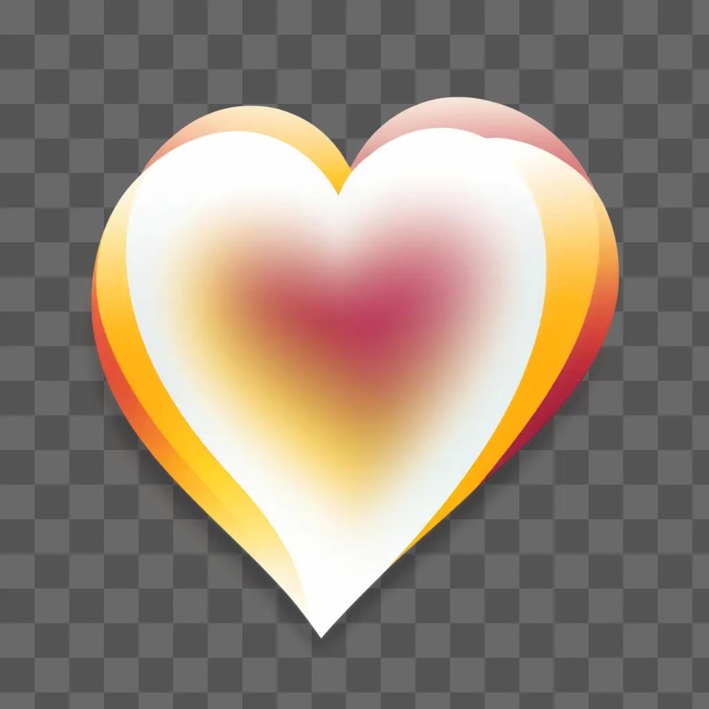 Love symbol with a blurred heart