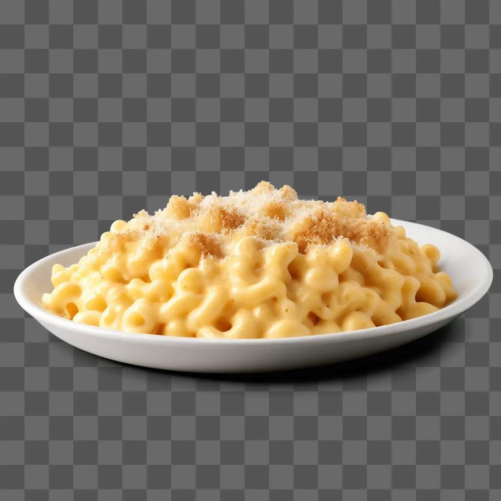 Mac and cheese dish with grated cheese on top