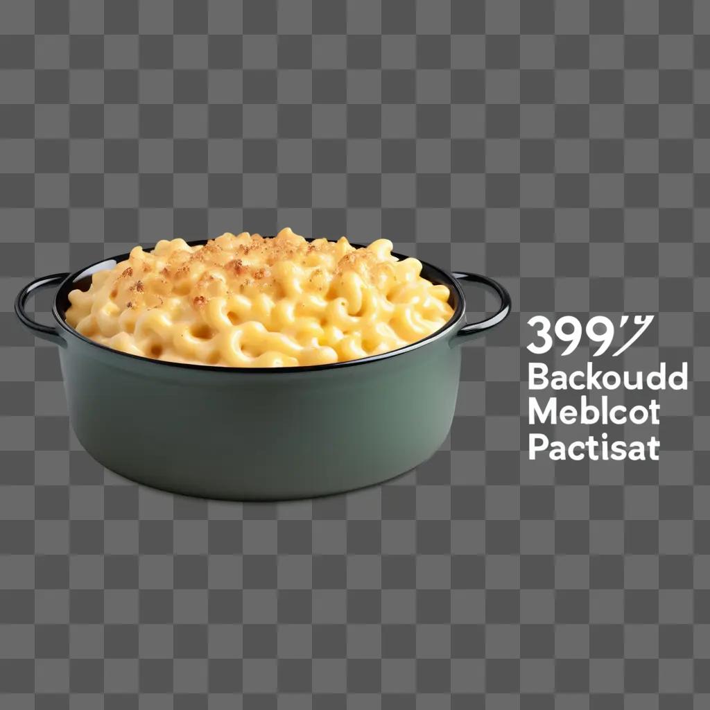 Mac and cheese in a green pot