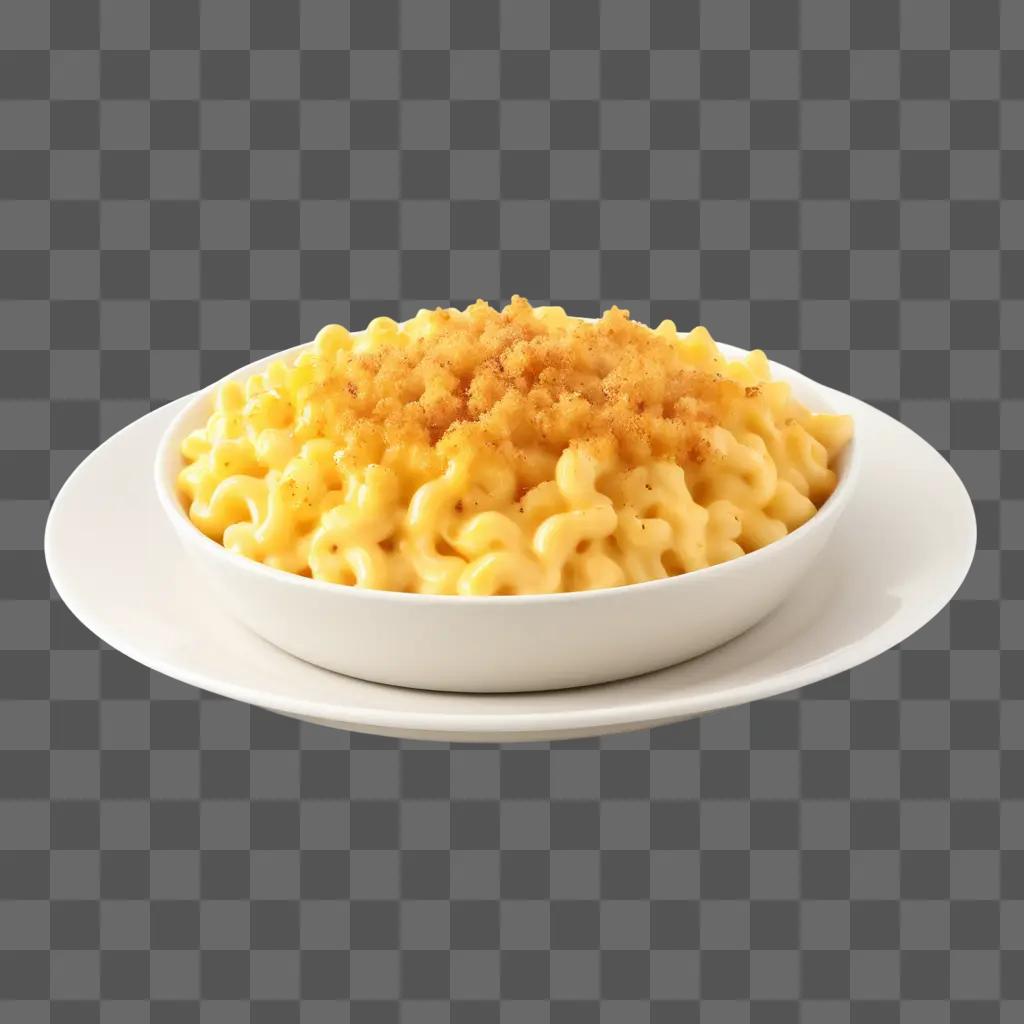 Macaroni and cheese with breadcrumbs on top