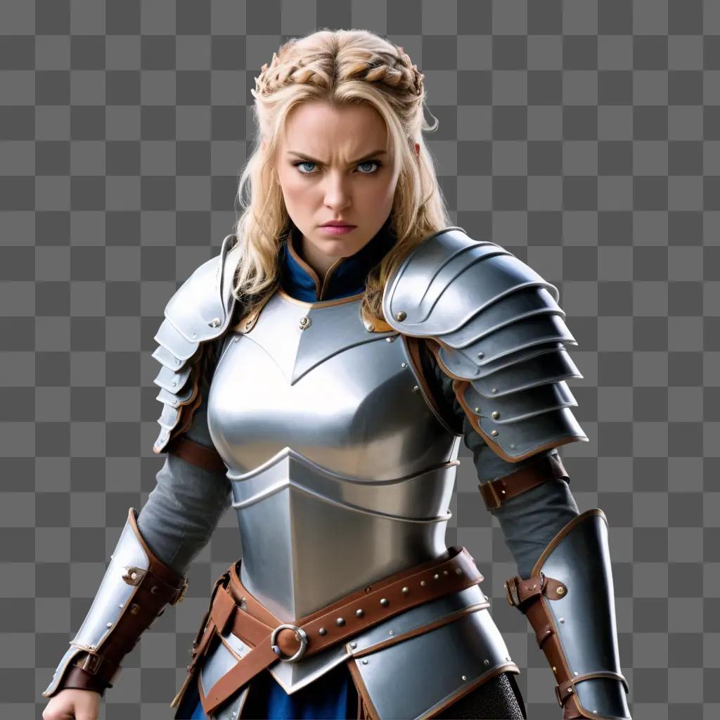 Mad woman with armor