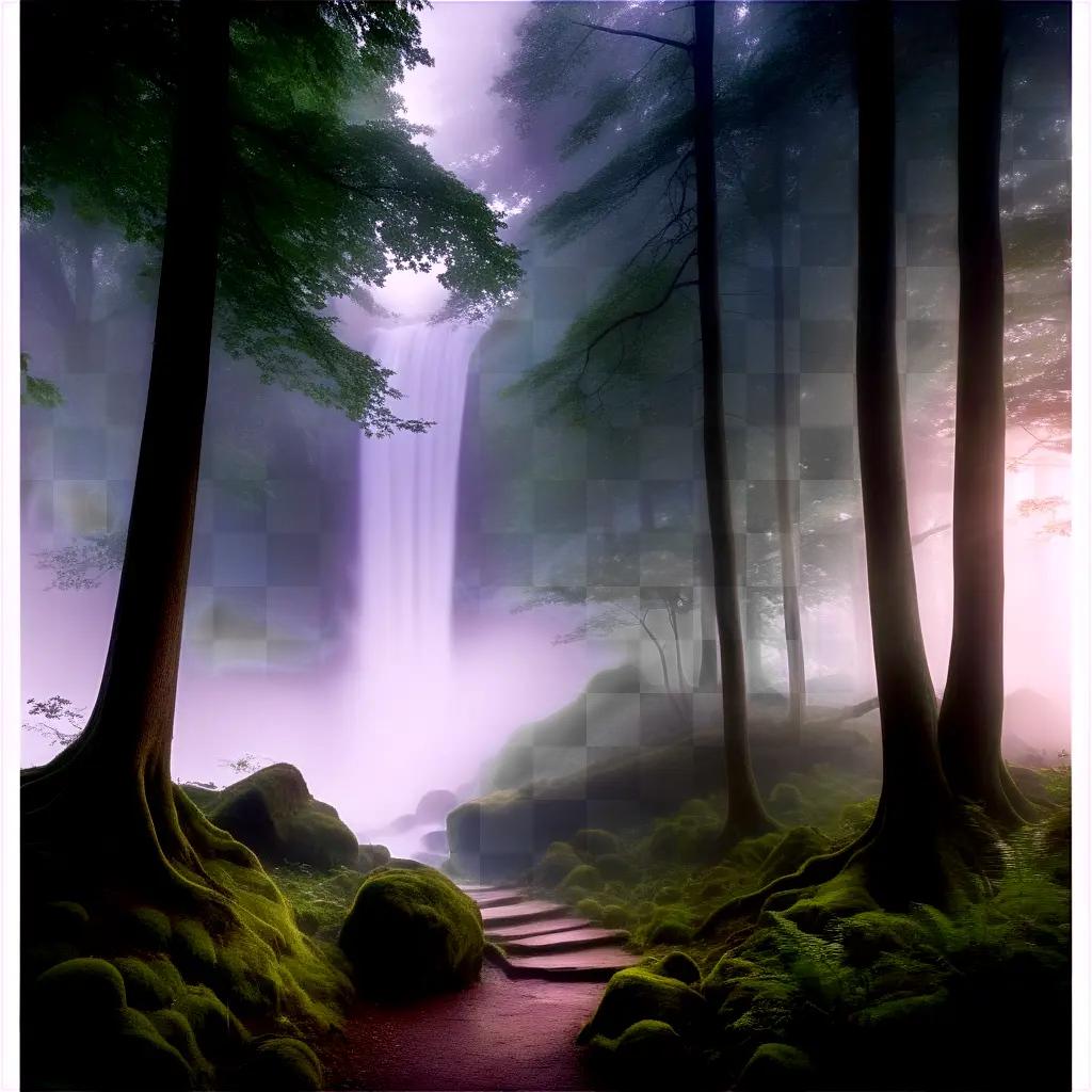 滝への魔法の森の散歩道を作る