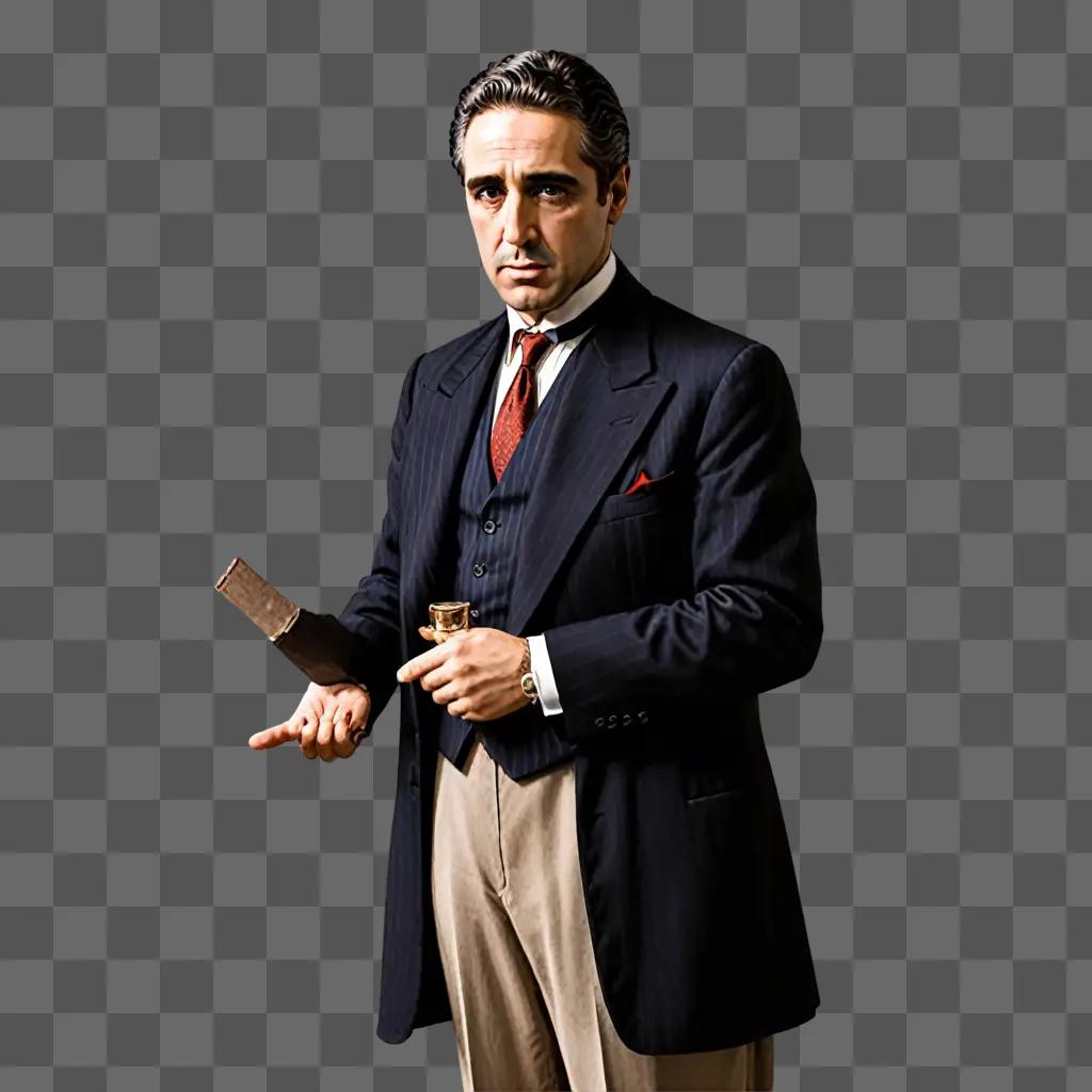 Man in a suit posing with a cigar