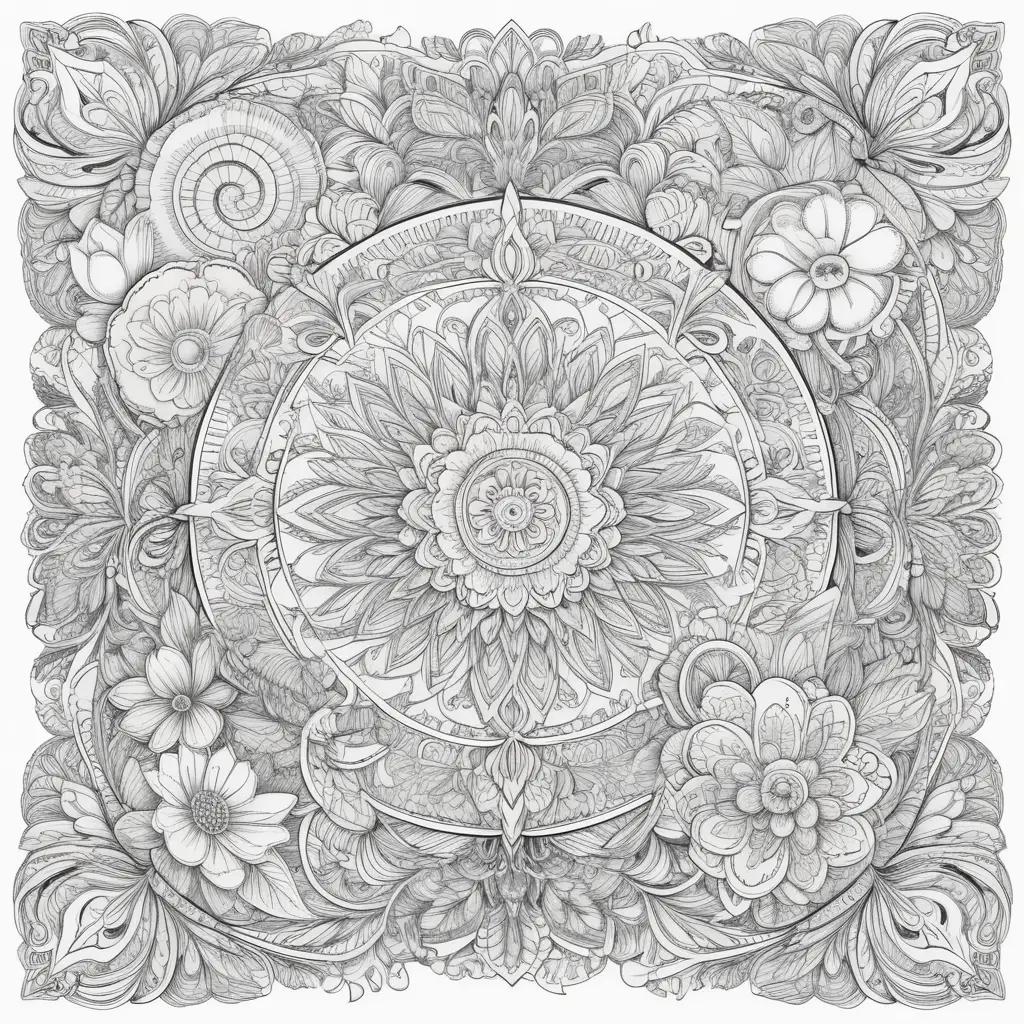 March Coloring Pages: A collection of designs in black and white