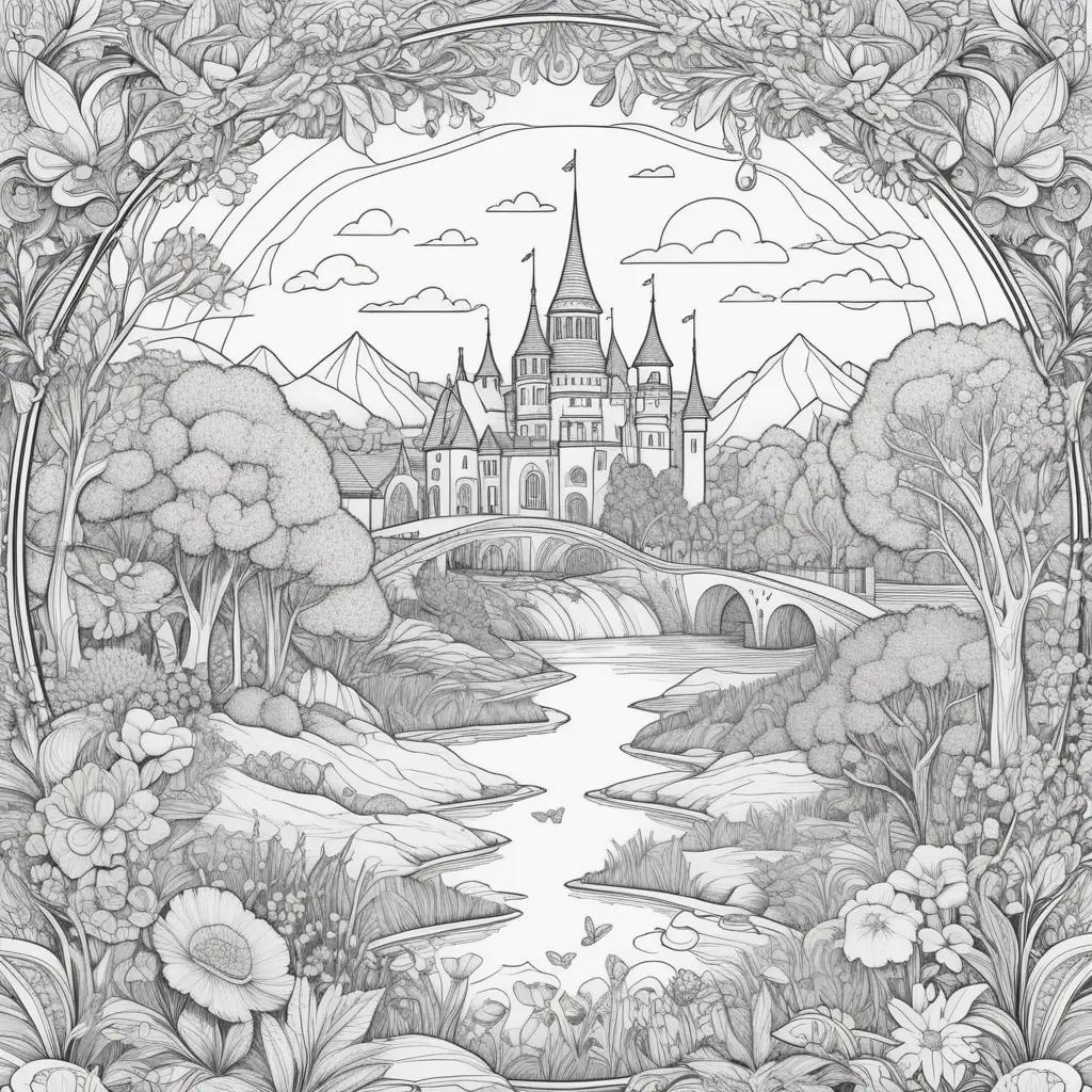 March Coloring Pages: Fairy Tale Castle