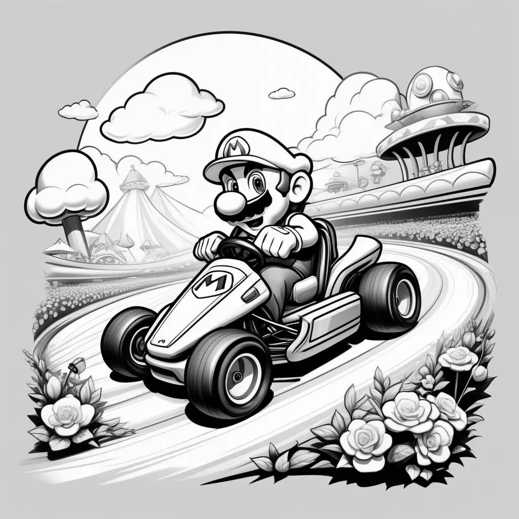 Mario Kart Coloring Pages