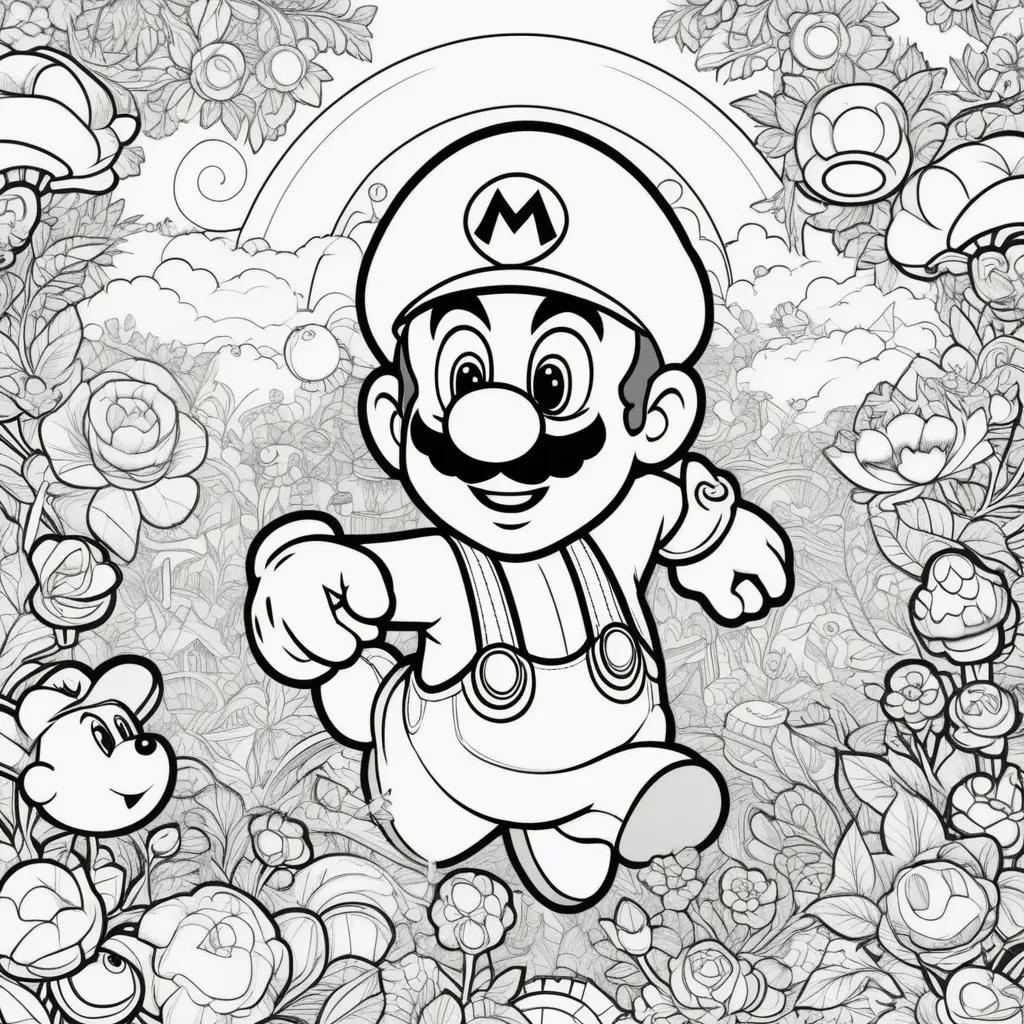 Mario coloring pages for kids