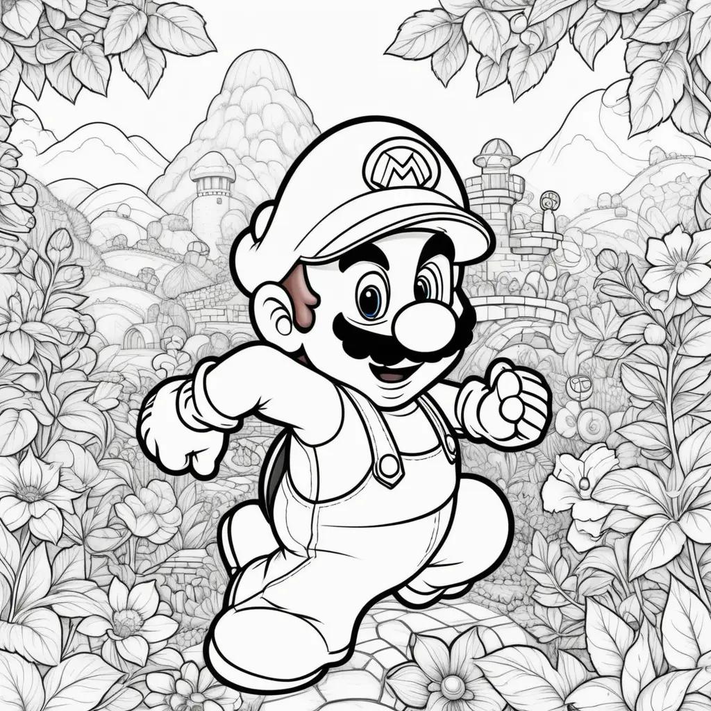 Mario coloring pages for kids to print