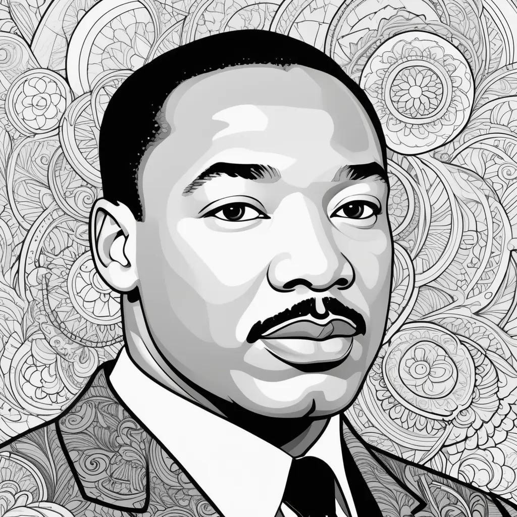 Martin Luther King coloring page with a man on it