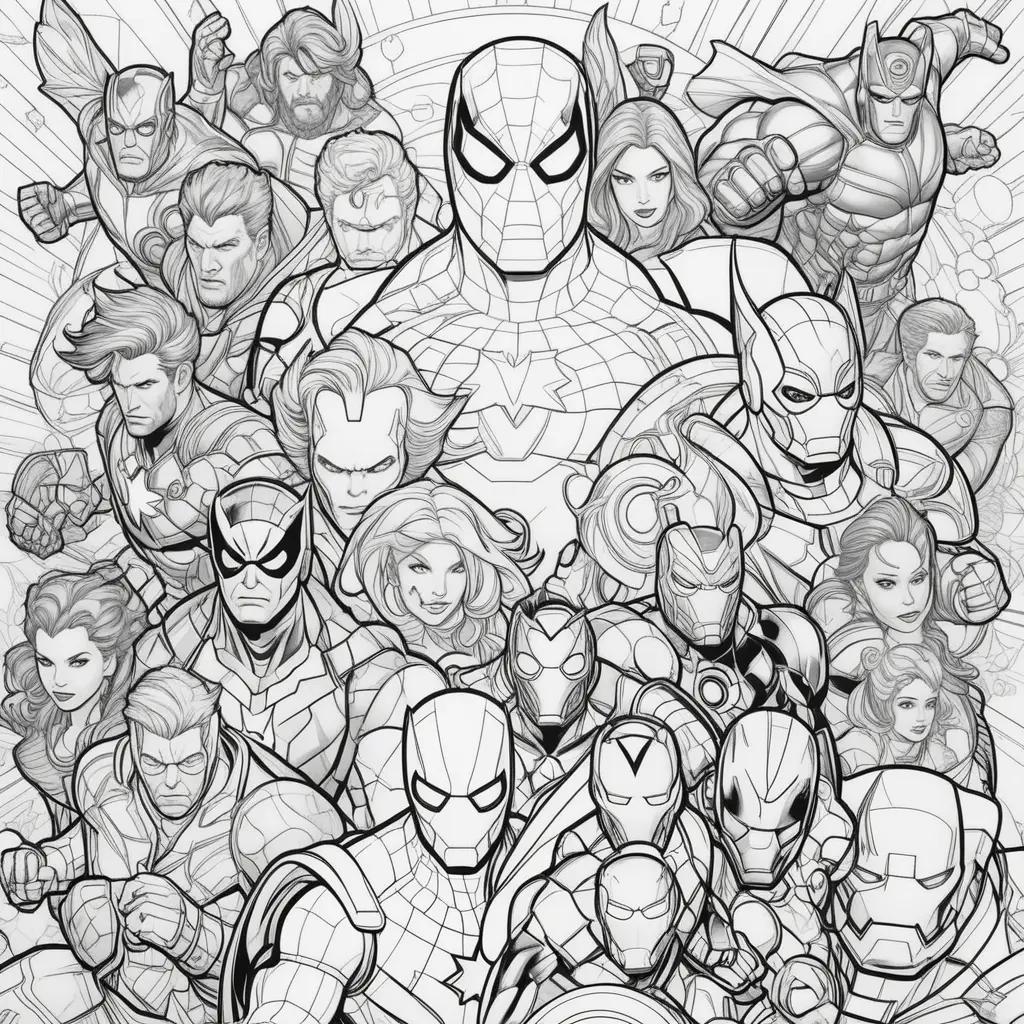 Marvel Coloring Pages: Avengers, Spider-Man and more