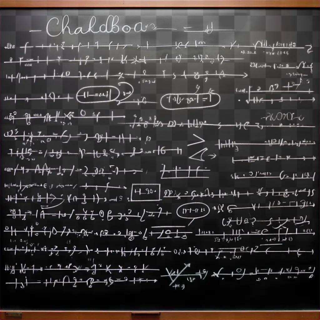 黒板の数学の問題