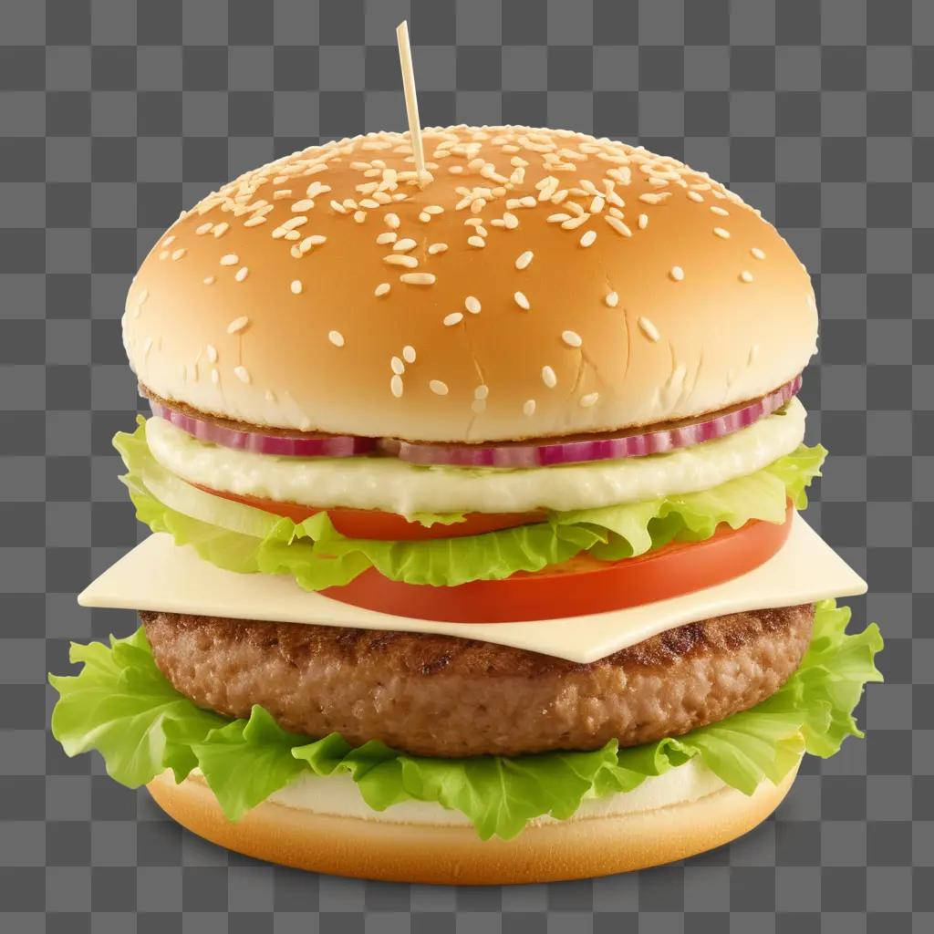 McDonalds burger with cheese and lettuce