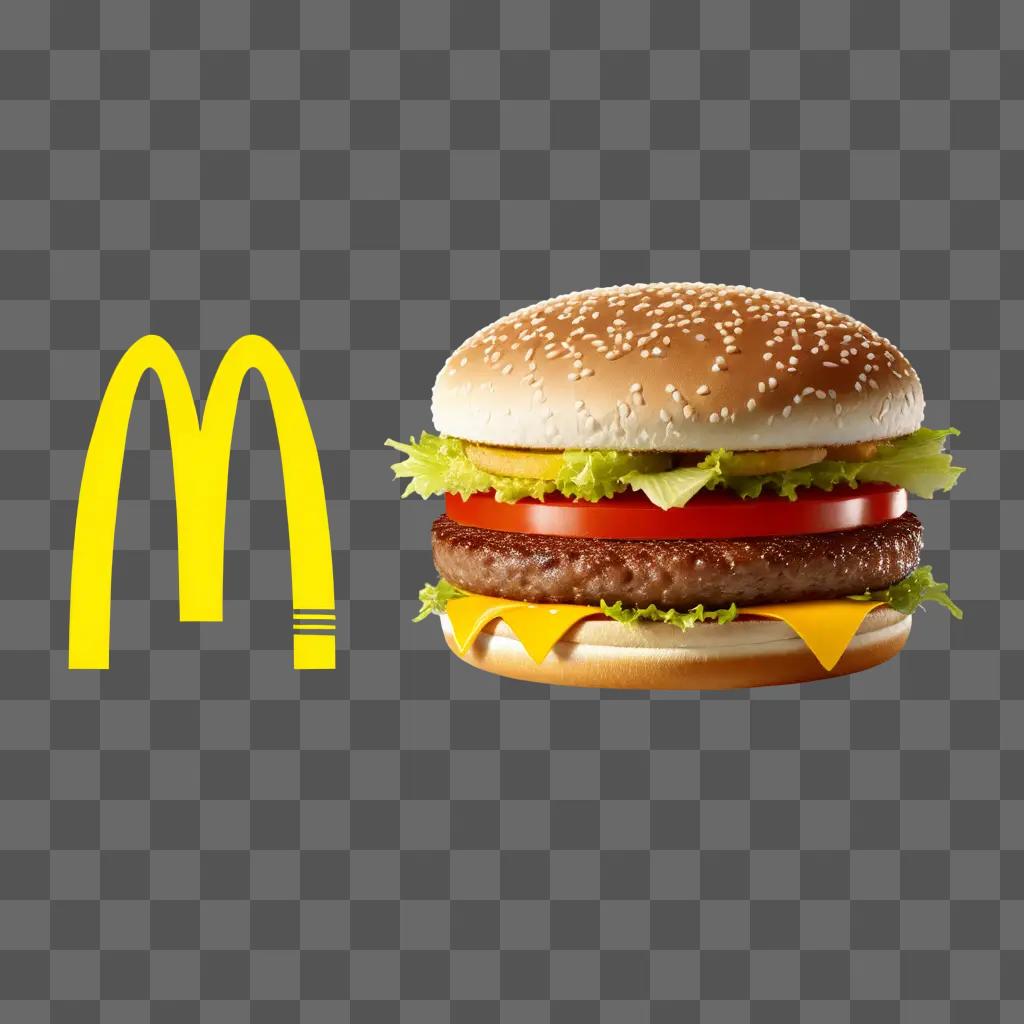 McDonalds burger with cheese and tomato