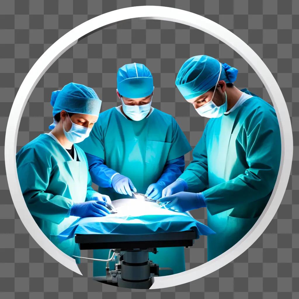 Medical team performs surgery in operating room