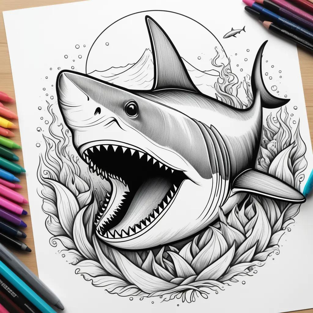 Megalodon Coloring Page: A Megalodon Shark Coloring Page