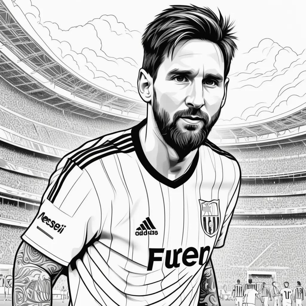 Messi Coloring Page: Adidas Fuer