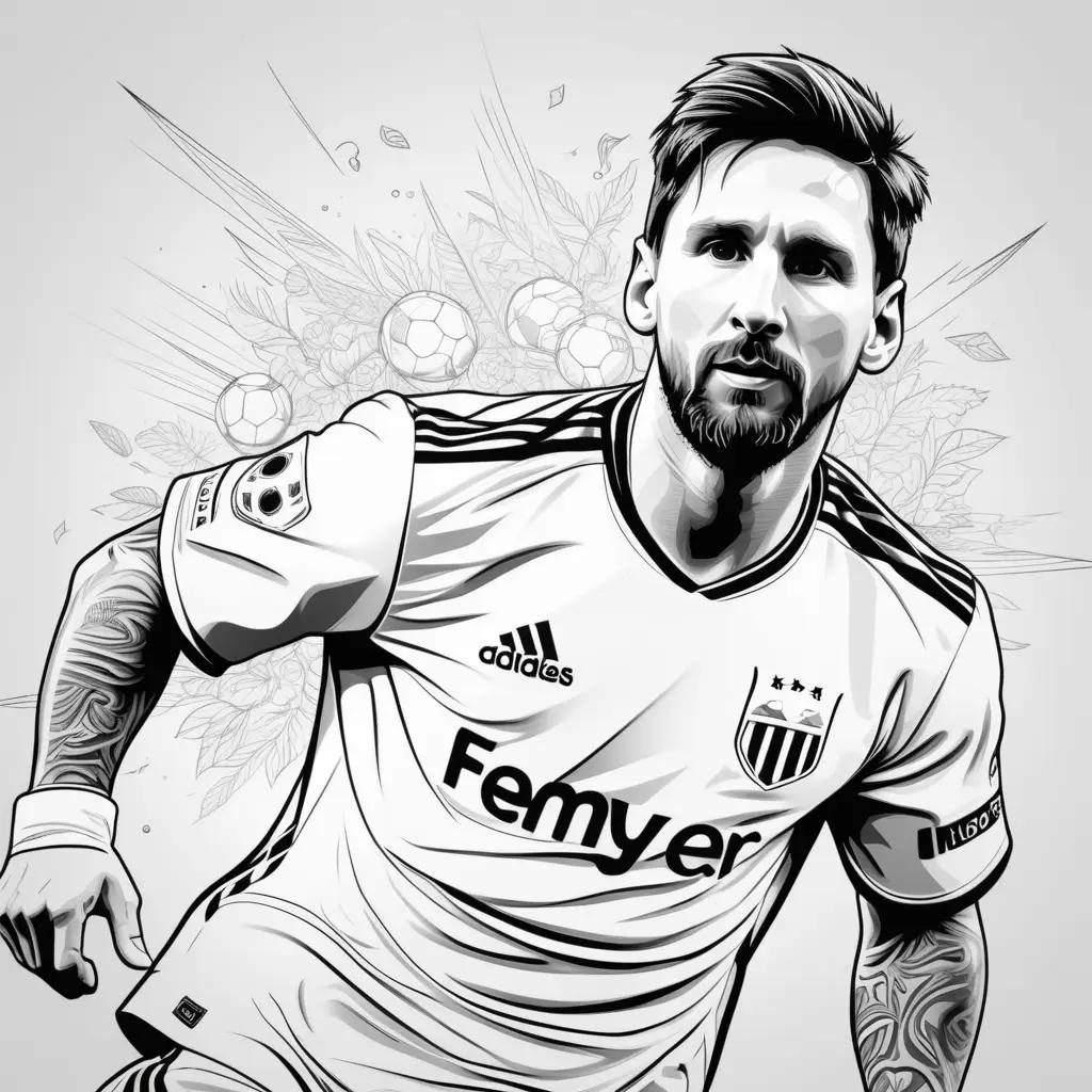 Messi Coloring Pages of a Soccer Star