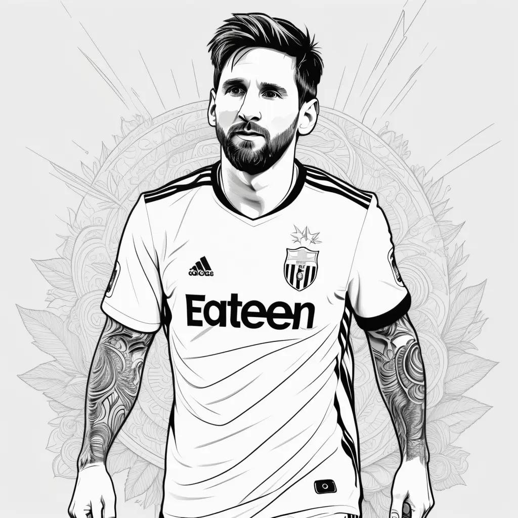 Messi coloring page for kids