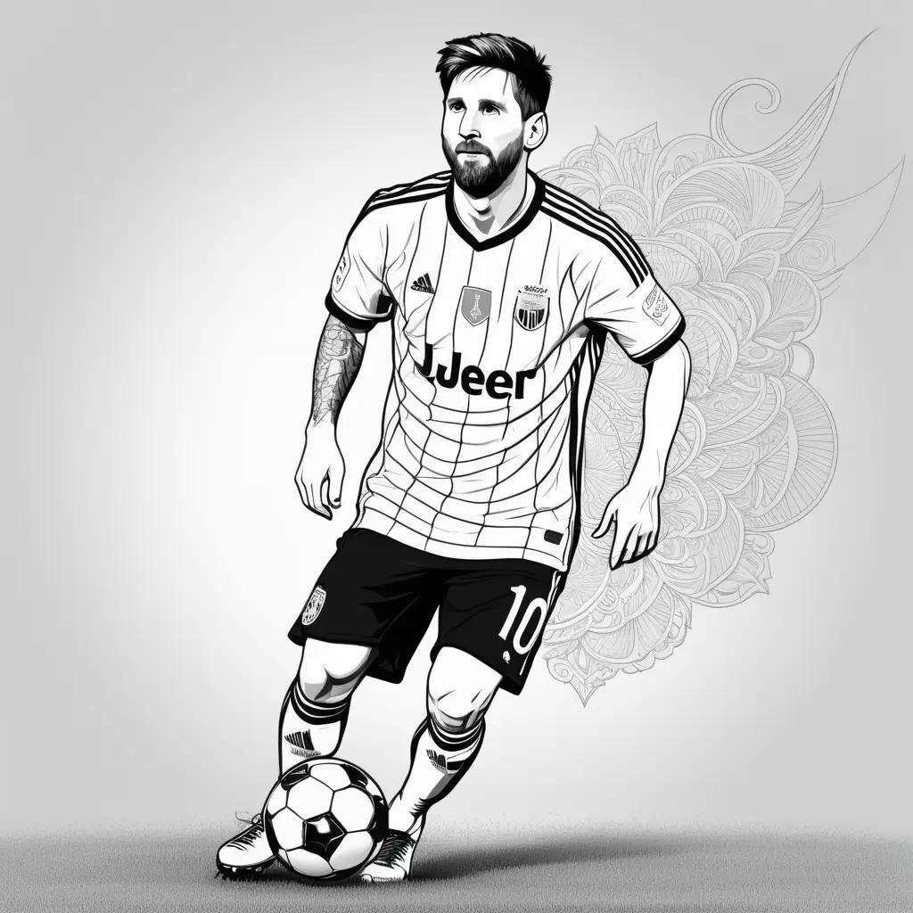 Messi soccer coloring pages