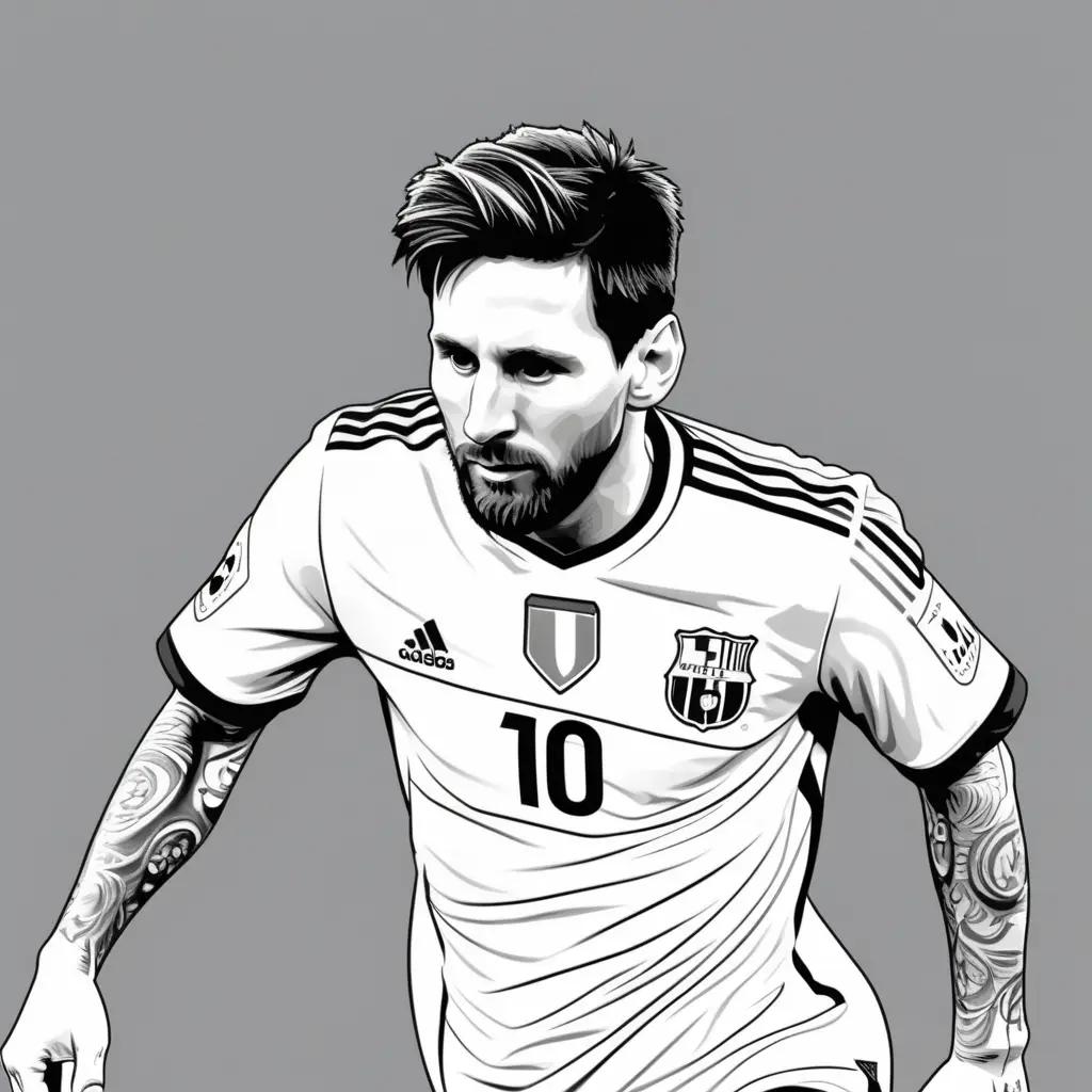 Messi soccer coloring pages featuring a man in a shirt