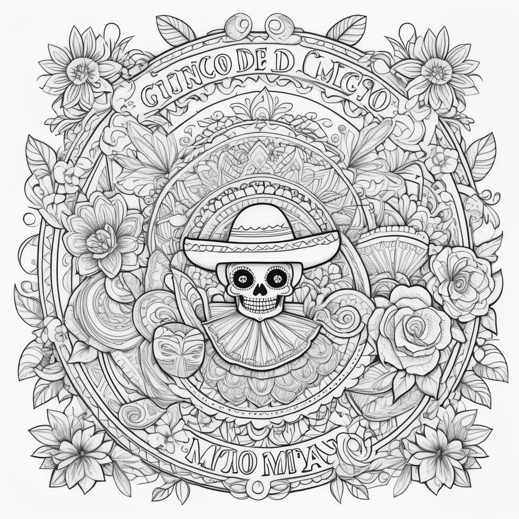 Mexican coloring page for Cinco de Mayo